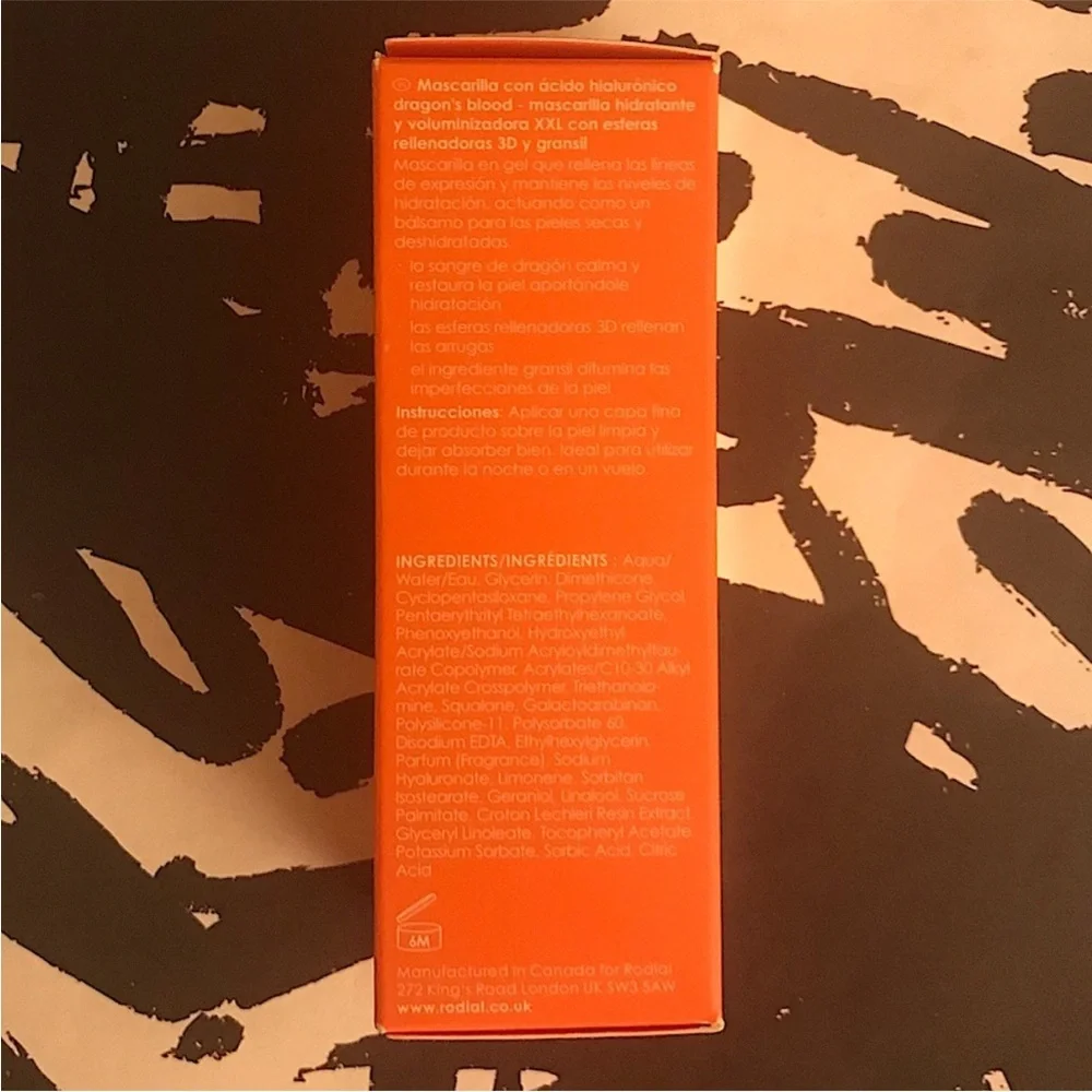 Rodial Dragon's Blood Hyaluronic Mask for Dry and Dehydrated Skin, 50 ml